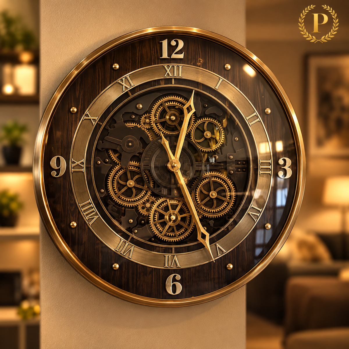 Working gear- modern vintage clock
