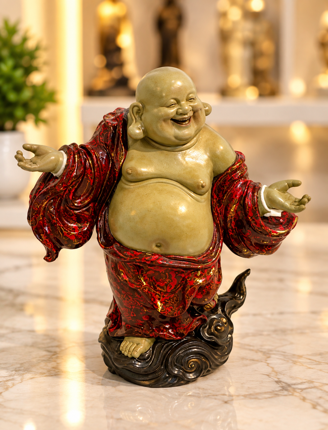 polyresin Laughing Buddha statue