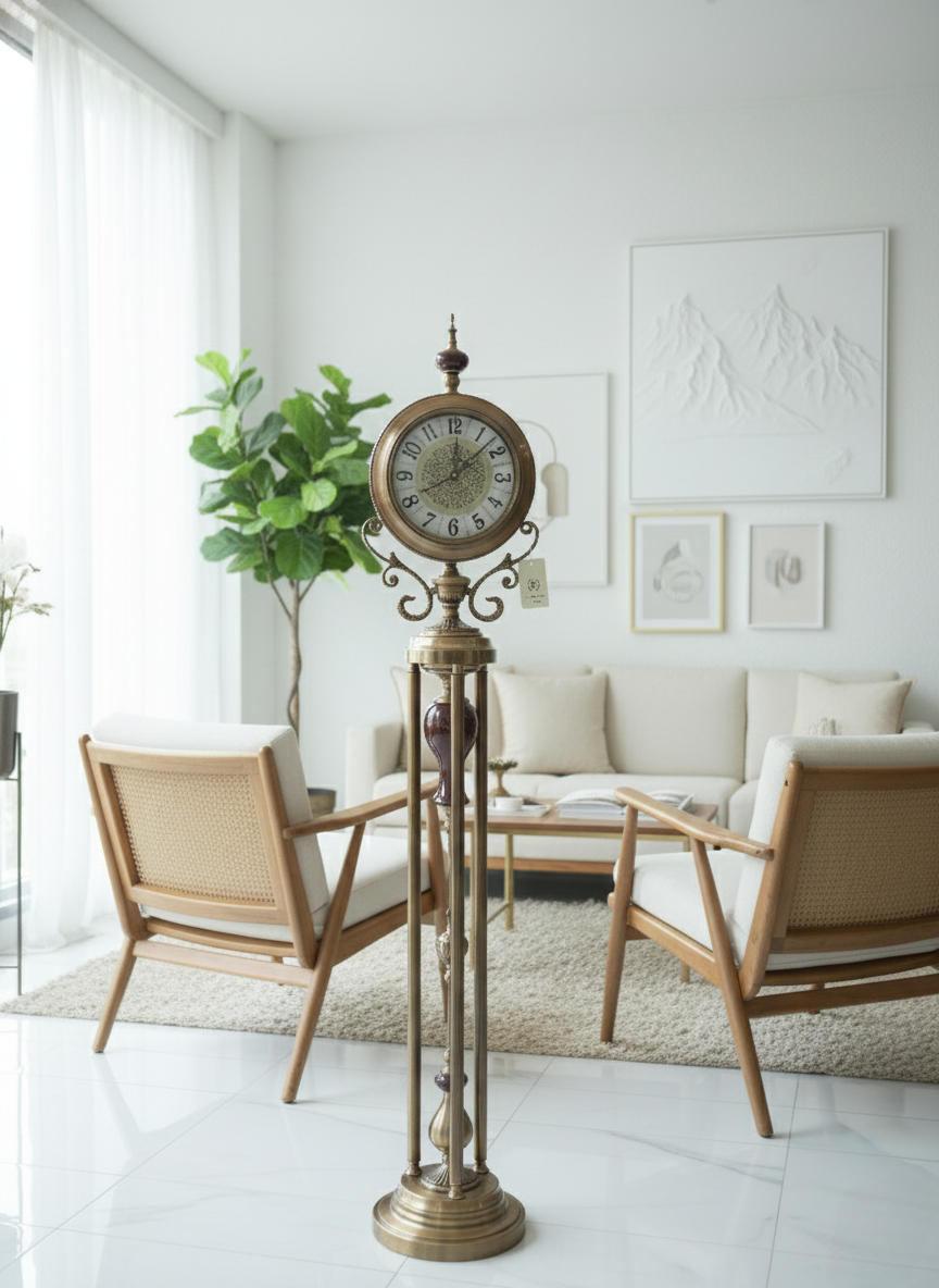 Classic Victorian Floor Clock with Working Gear– Premium Antique Home Decor