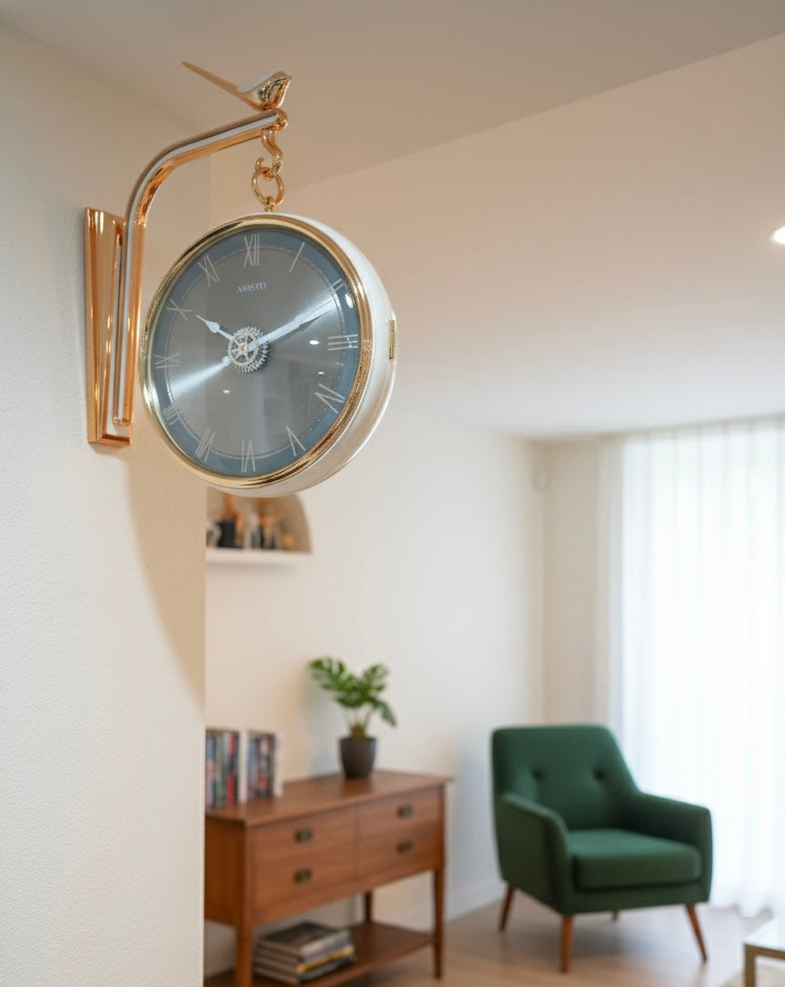 Aviara Classic – Hanging Bird Wall Clock WITH WORKING GEAR BOTH SIDED