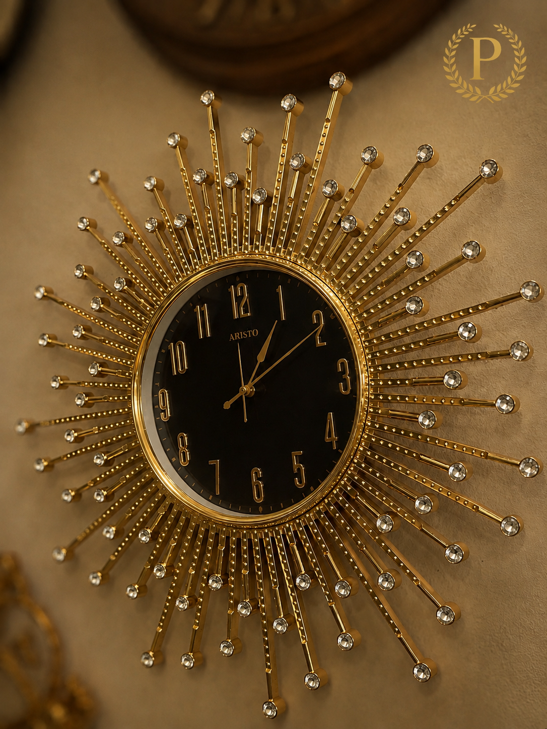 Golden sun clock