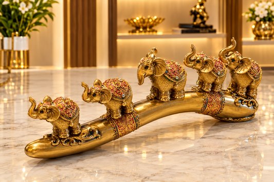 elephant golden parade sculpture