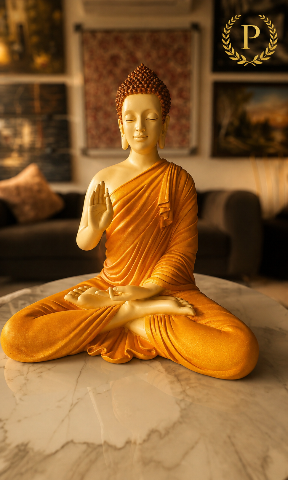 Peaceful Buddha art effect
