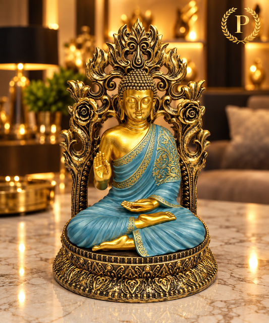 beautifully detailed Gautam Buddha statue
