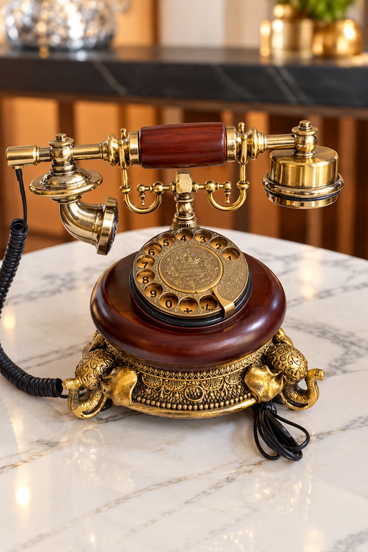 antique-style rotary dial landline telephone(working)