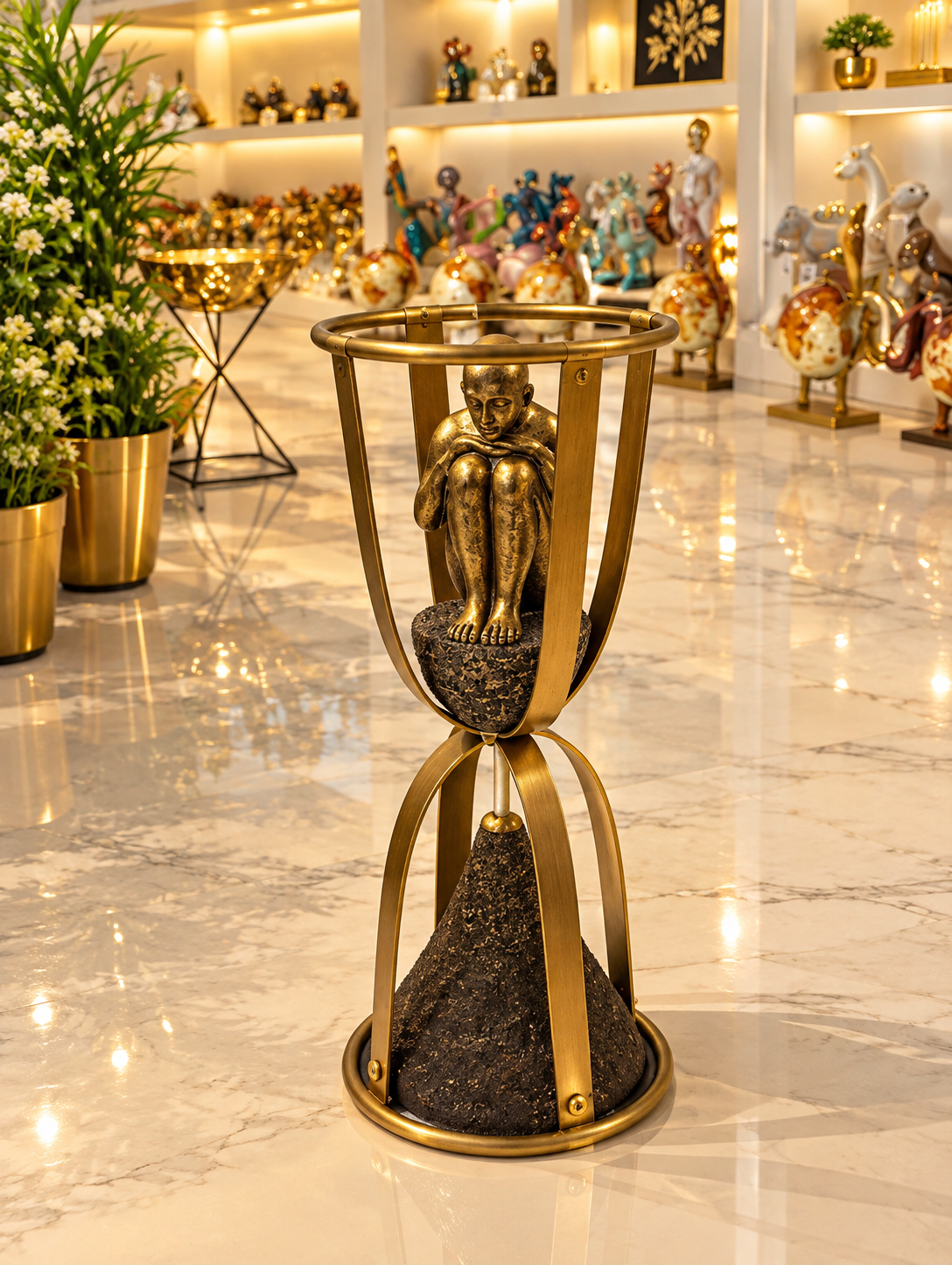"Time Flies" bronze sculpture by renowned contemporary artist Lorenzo Quinn