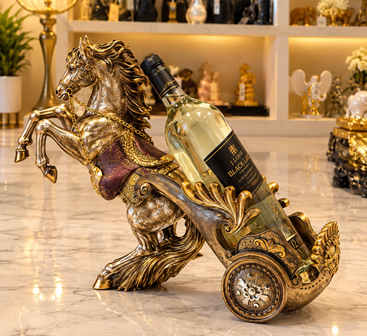Majestic Stallion Chariot Wine Bottle Holder