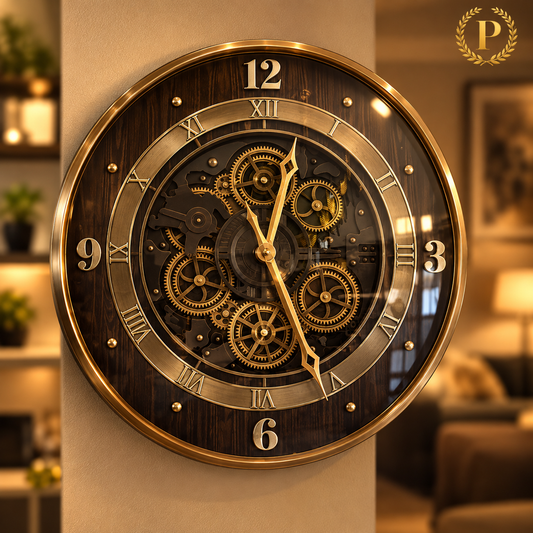 Working gear- modern vintage clock