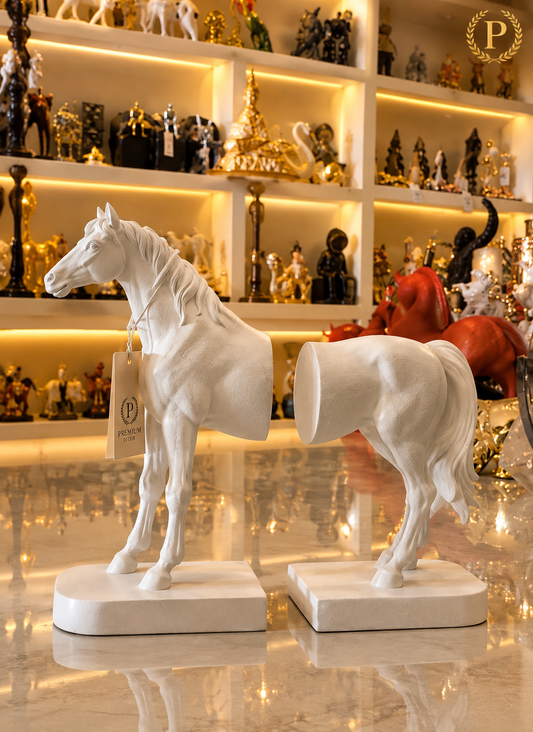 Split horse bookends
