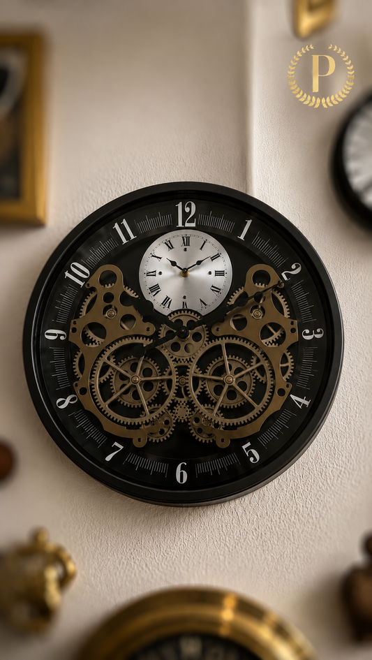 Working gear clock