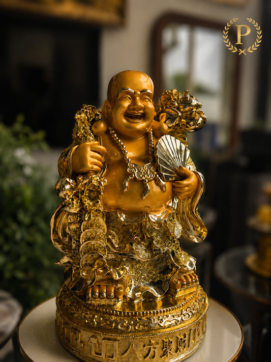 Laughing Buddha golden