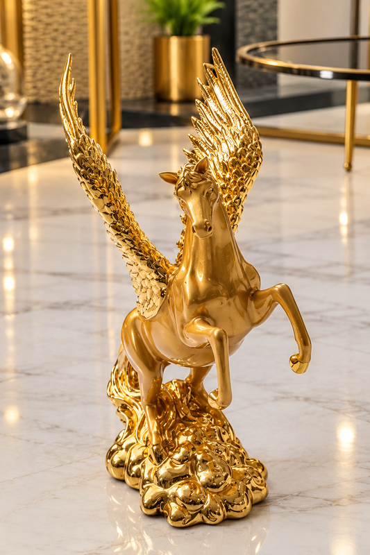 golden Pegasus statue