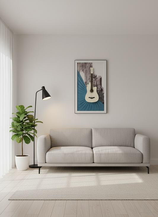 Rhythm & Blues – Contemporary Guitar Frame Décor