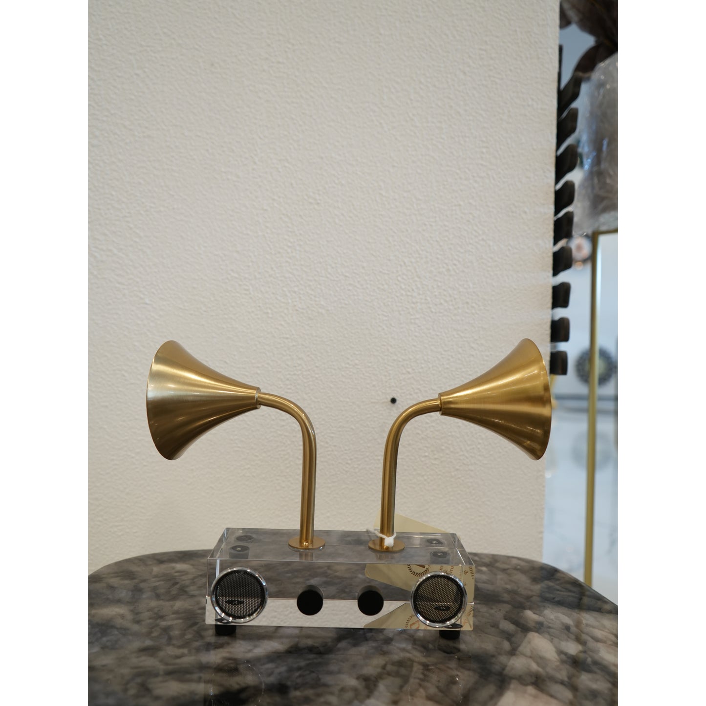 Musician showpiece with glass base