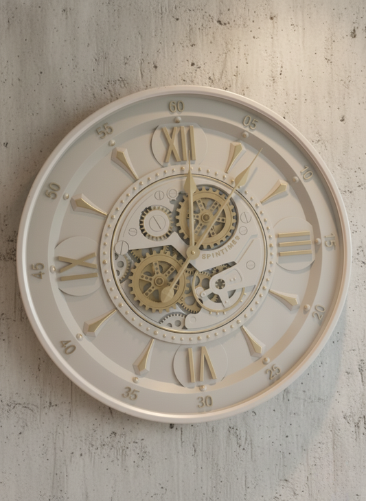 Regal Motion – Roman Numeral Gear Wall Clock