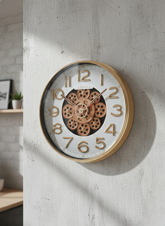 Aristo GearMotion – Luxury Mechanical Wall Clock with working gear