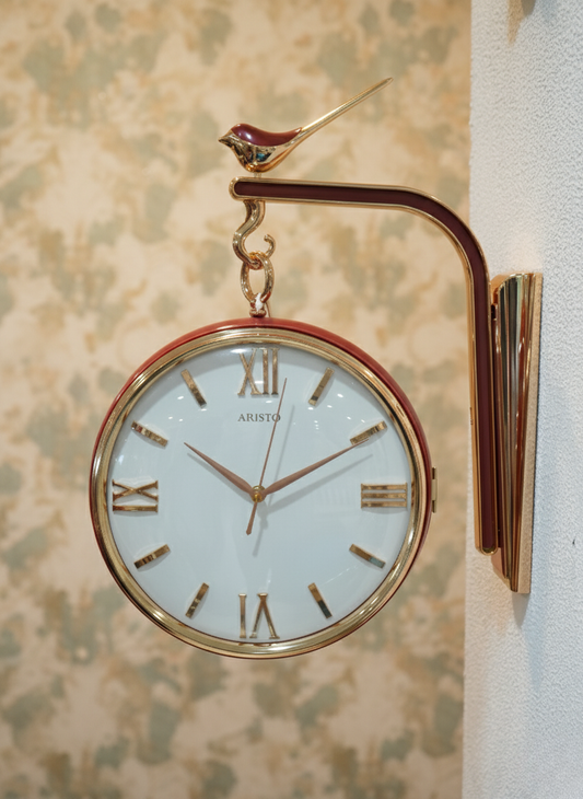 Golden Perch – Classic Hanging Wall Clock BOTH SIDE
