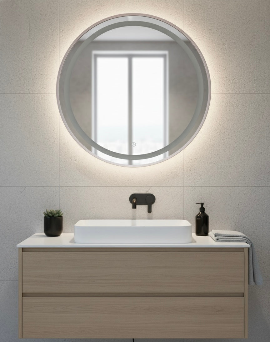 TearaGlow – Teardrop LED Wall Mirror WITH SENSOR WITH TRIPLE LIGHT AND ALUMINIUM PROFILE