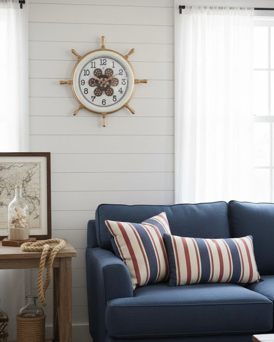 OceanHelm – Nautical WORKING Gear Wall Clock